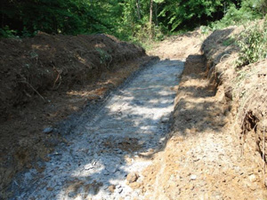 Excavating new channel
